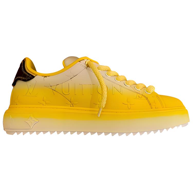 LOUIS VUITTON Low-Top Skateboard Shoes Women's Yellow