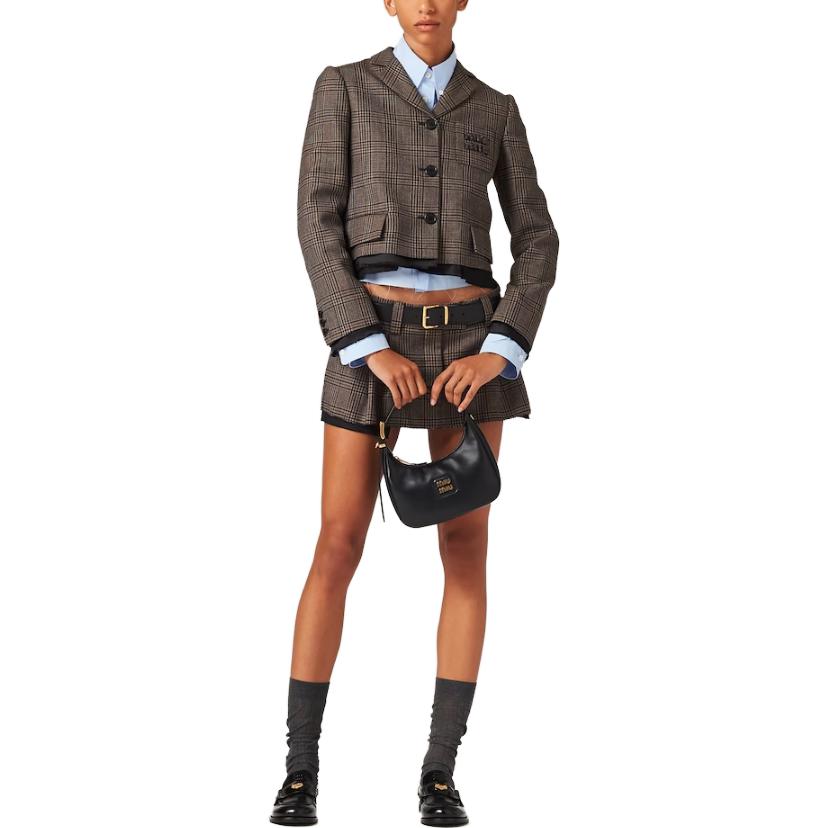 MIU MIU FW23 Casual Shorts Women's Dark Brown