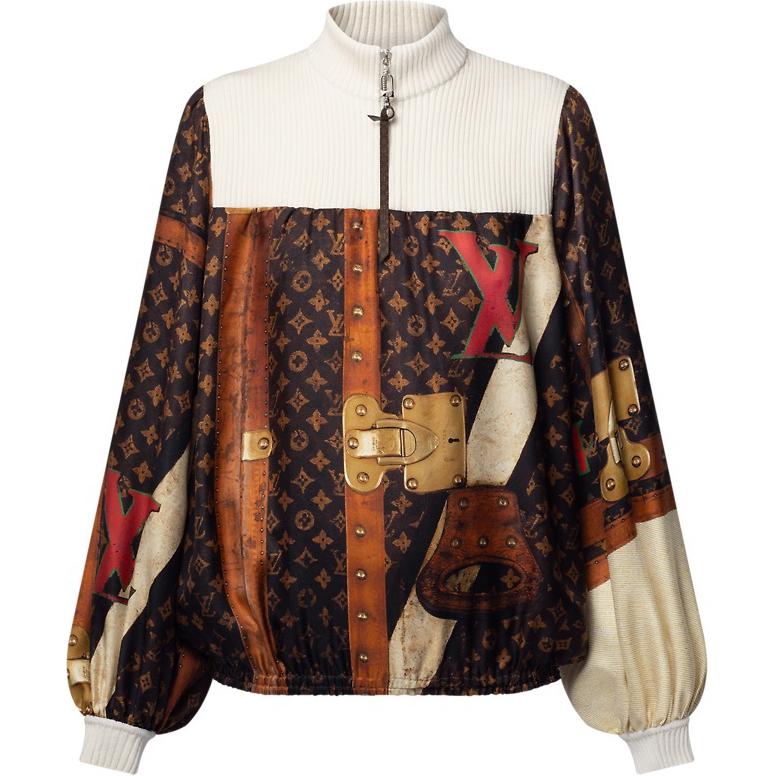 LOUIS VUITTON SS24 Velvet-feel Coat Women's Multicolor
