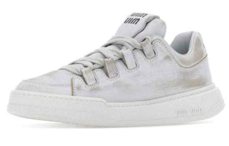 MIU MIU Low-Top Skateboard Shoes Women's Light Gray