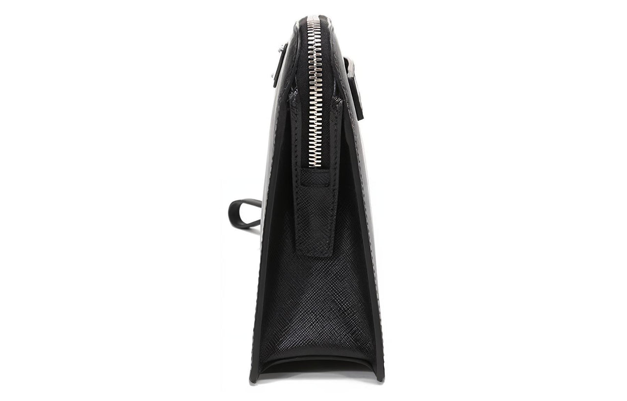 PRADA Saffiano Leather Clutch Men's Black