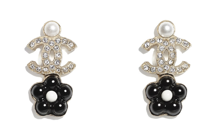 CHANEL Earrings Women's Black