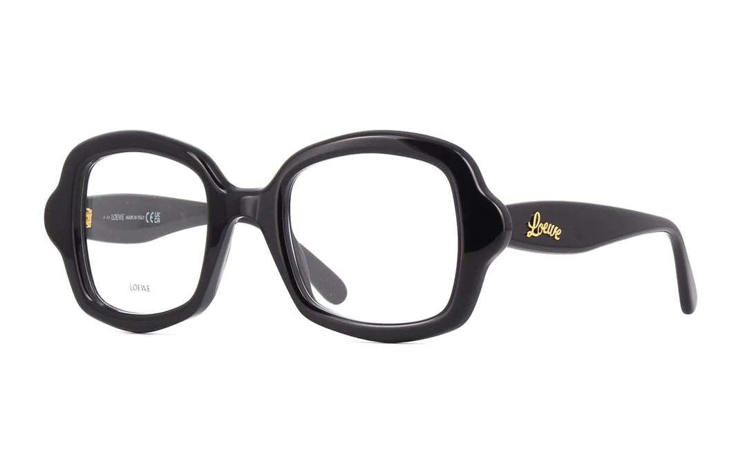 LOEWE Acetate Square Eyeglass Frames Unisex Black