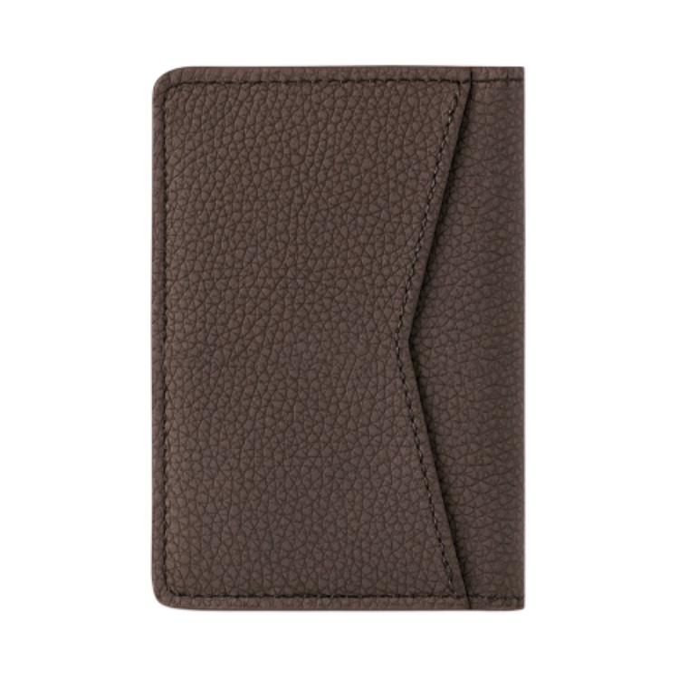 LOUIS VUITTON Leather Card Holder Men's Brown