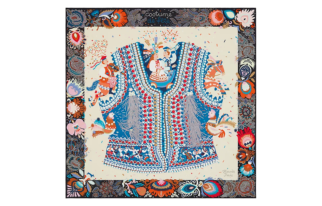 HERMES Silk Scarves Women's Multicolor