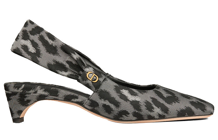 DIOR Mizza Cone Heel High Heels Women's Black Gray