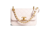 CHANEL Calfskin Shoulder Bag Crossbody Bag Handbag Mini Women's Light Purple