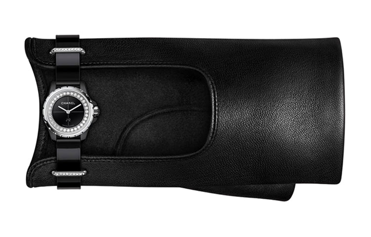 CHANEL Wrist Watch Quartz Movement Stainless Steel Genuine Leather Strap Black Dial Women's