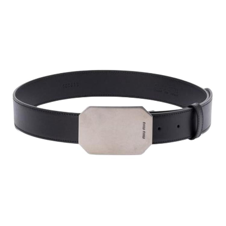 MIU MIU Logo Engraved Buckle Fastened Belt