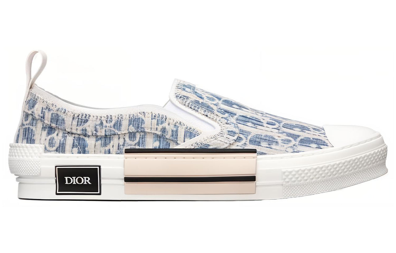 DIOR B23 Low Blue Oblique Kasuri Jacquard