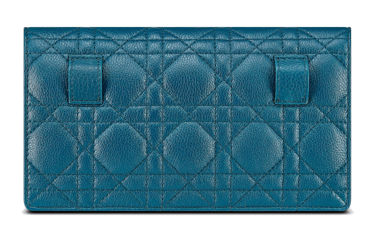 DIOR Caro Calfskin Handheld Shoulder Bag Crossbody Bag Women's Steel Blue