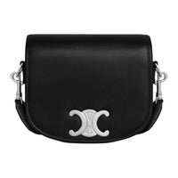 CELINE Besace Calfskin Shoulder Bag, Crossbody Bag Trumpets Men's Black