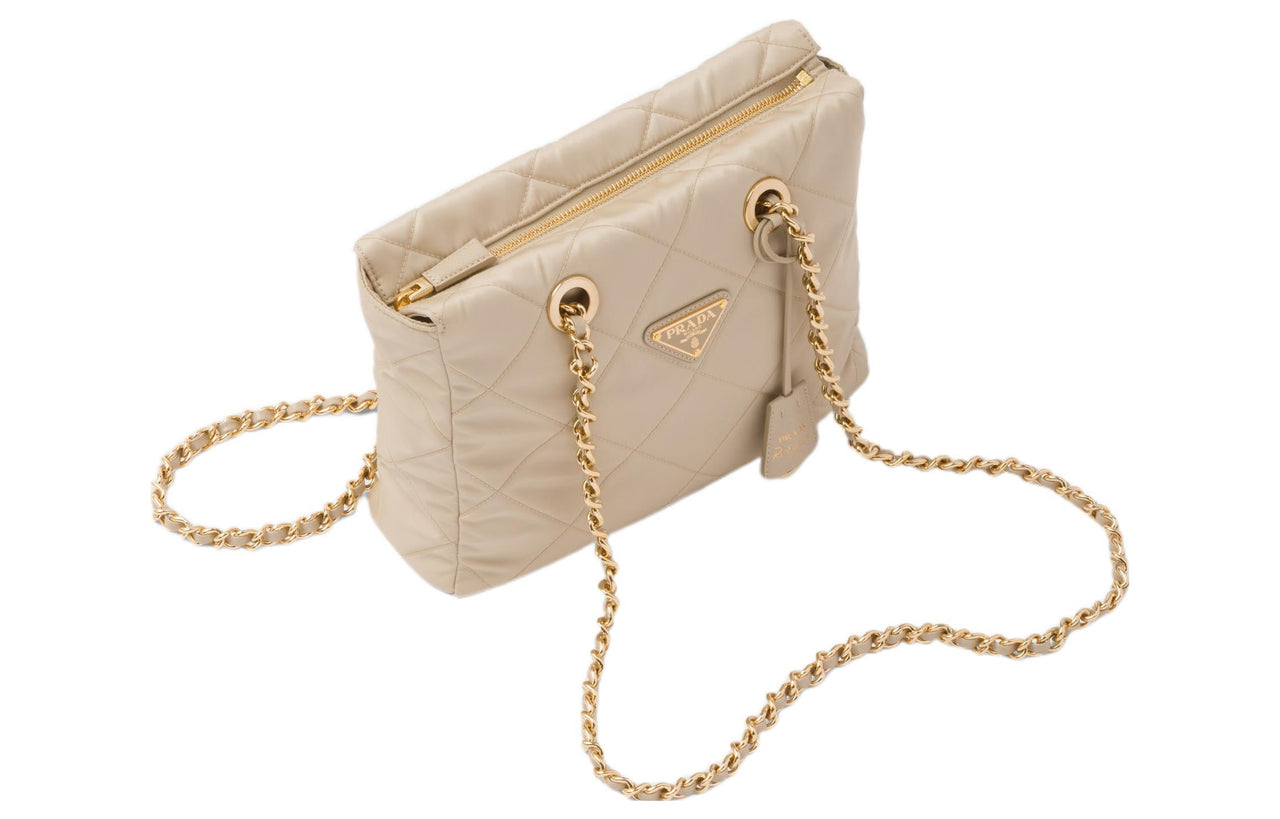 PRADA Fabric Parachute Bag Crossbody Bag Shoulder Bag Women's Desert Yellow