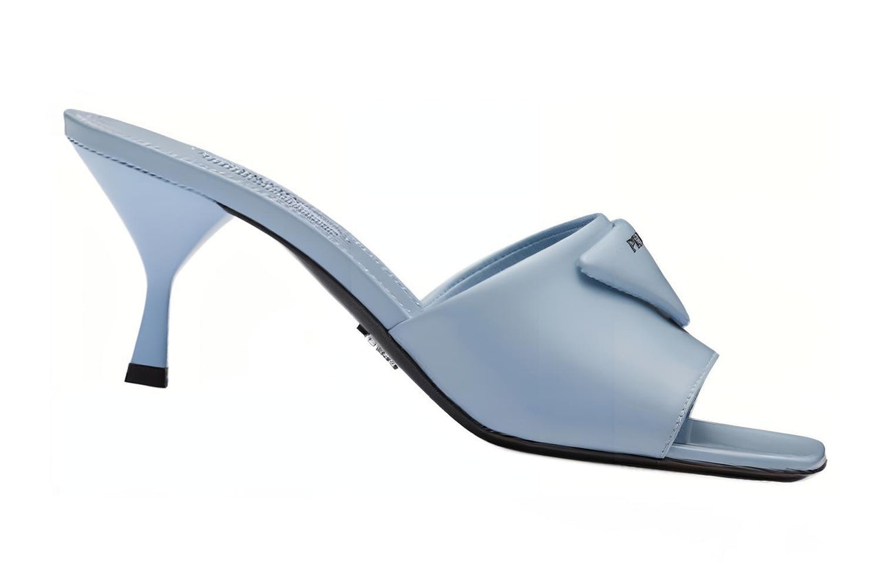 PRADA Abrasion Resistant Slide Slippers Women's Blue