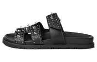 HERMES Chypre Rubber Sole Quick Dry Slide Slippers Women's Black