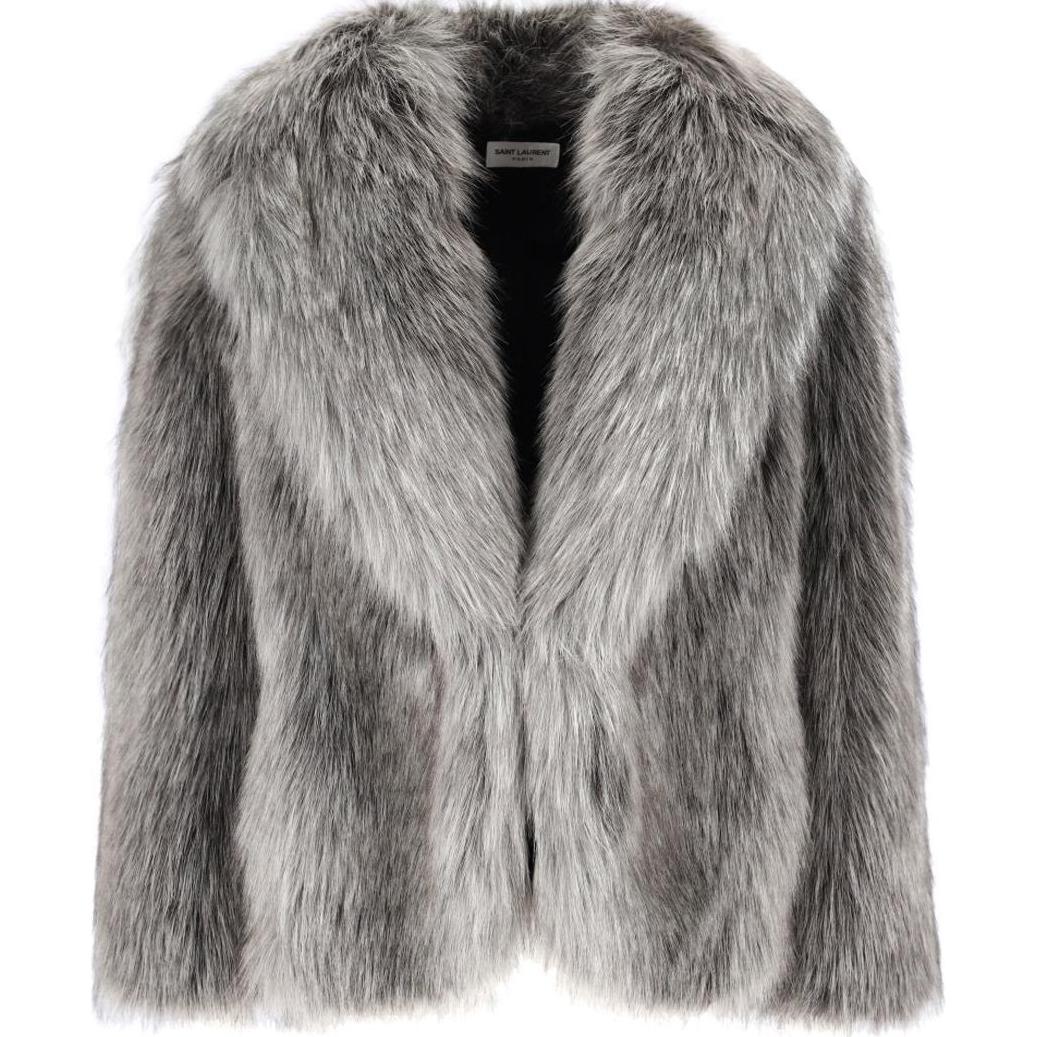 SAINT LAURENT Jackets & Coats Women's Gray