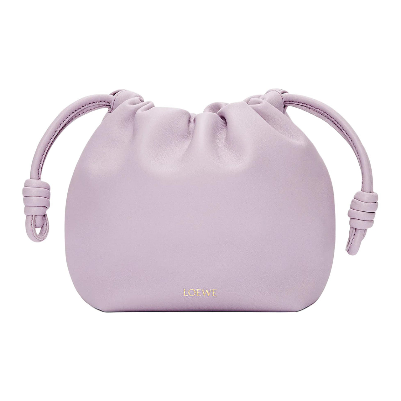 LOEWE Flamenco Nappa Sheepskin One Shoulder Crossbody Clutch Mini Women's Light Purple