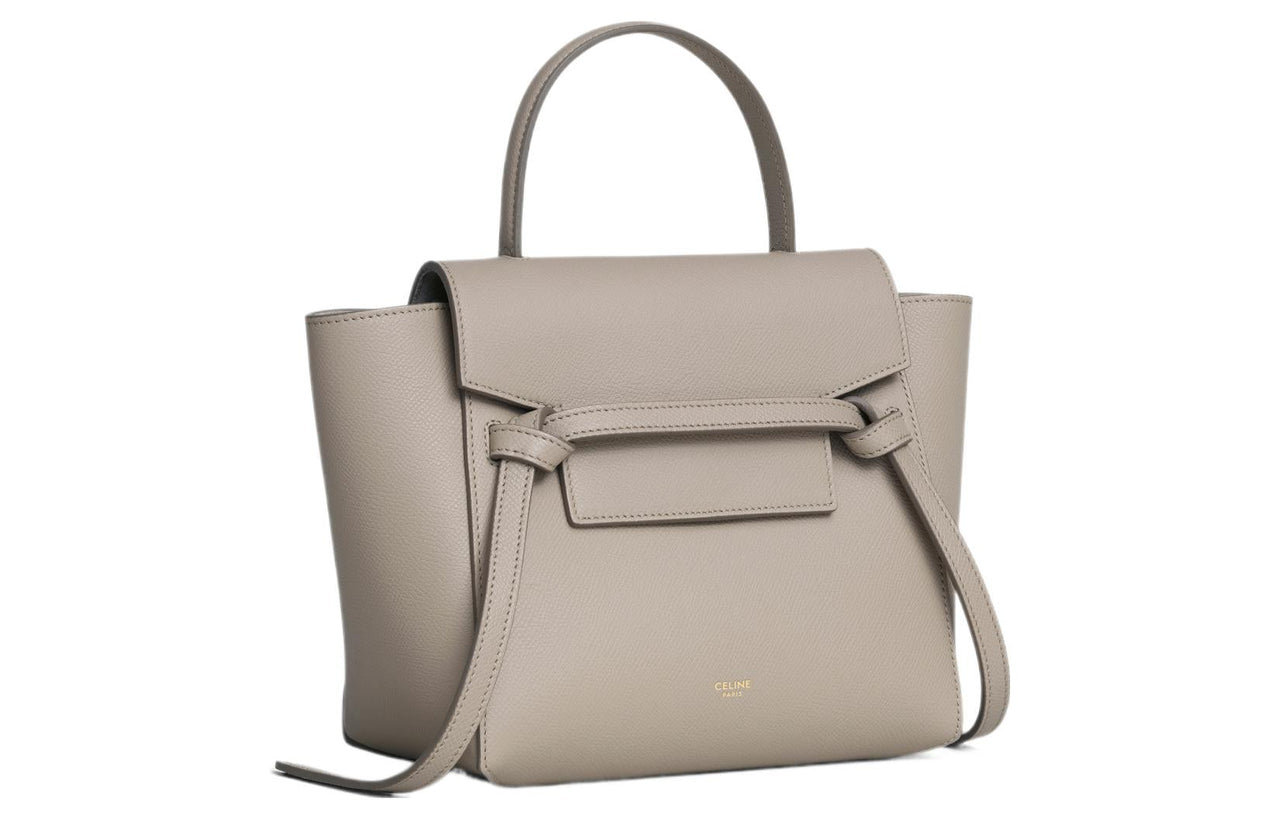 CELINE Grained Calfskin Catfish Bag Shoulder Bag Crossbody Bag Handbag Extra Mini Women's Light Taupe