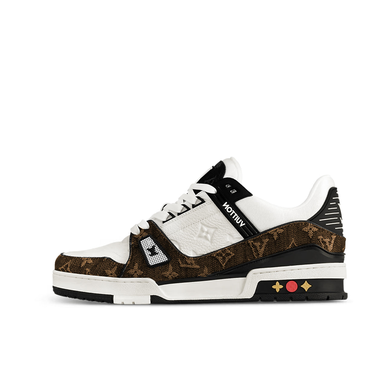 LOUIS VUITTON Triangle Twenty Ginger Tea Low-Top Skateboard Shoes Unisex Yellow Black