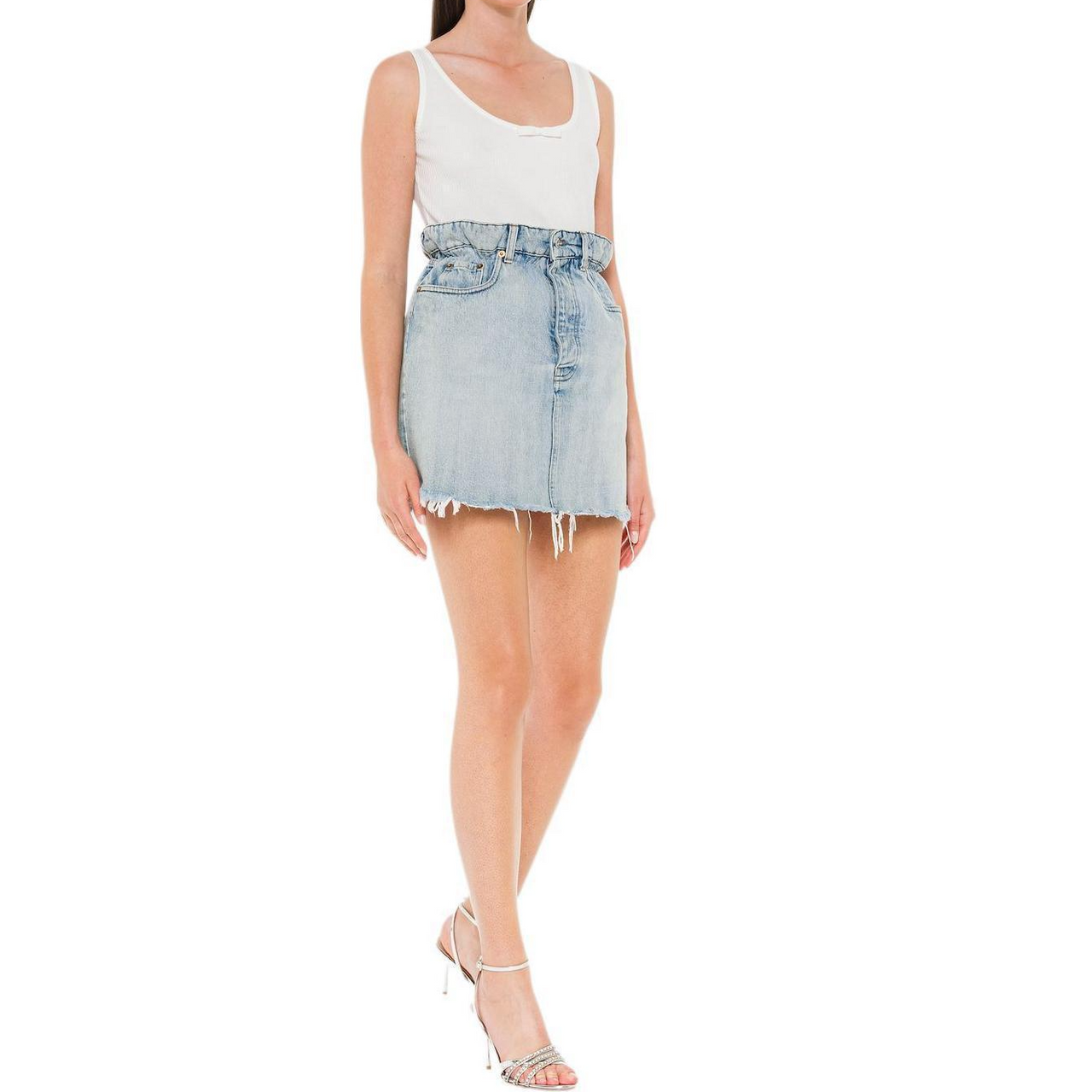 MIU MIU FW21 Denim Short Skirts Women's Blue