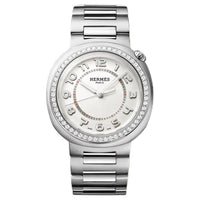 HERMES Wrist Watch Automatic Mechanical Movement Stainless Steel Strap 36mm Silver Dial Unisex