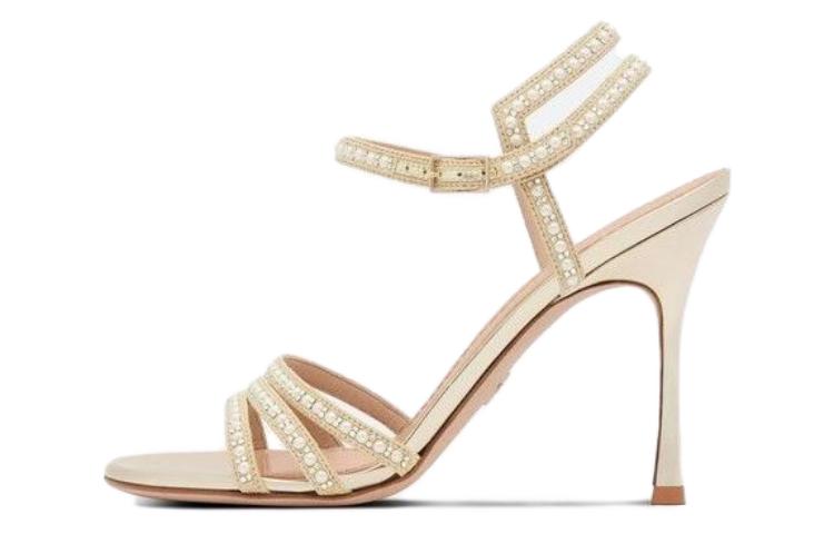 DIOR Gem Jimmy Choo Malibu One Strap Sandals Women's Blue