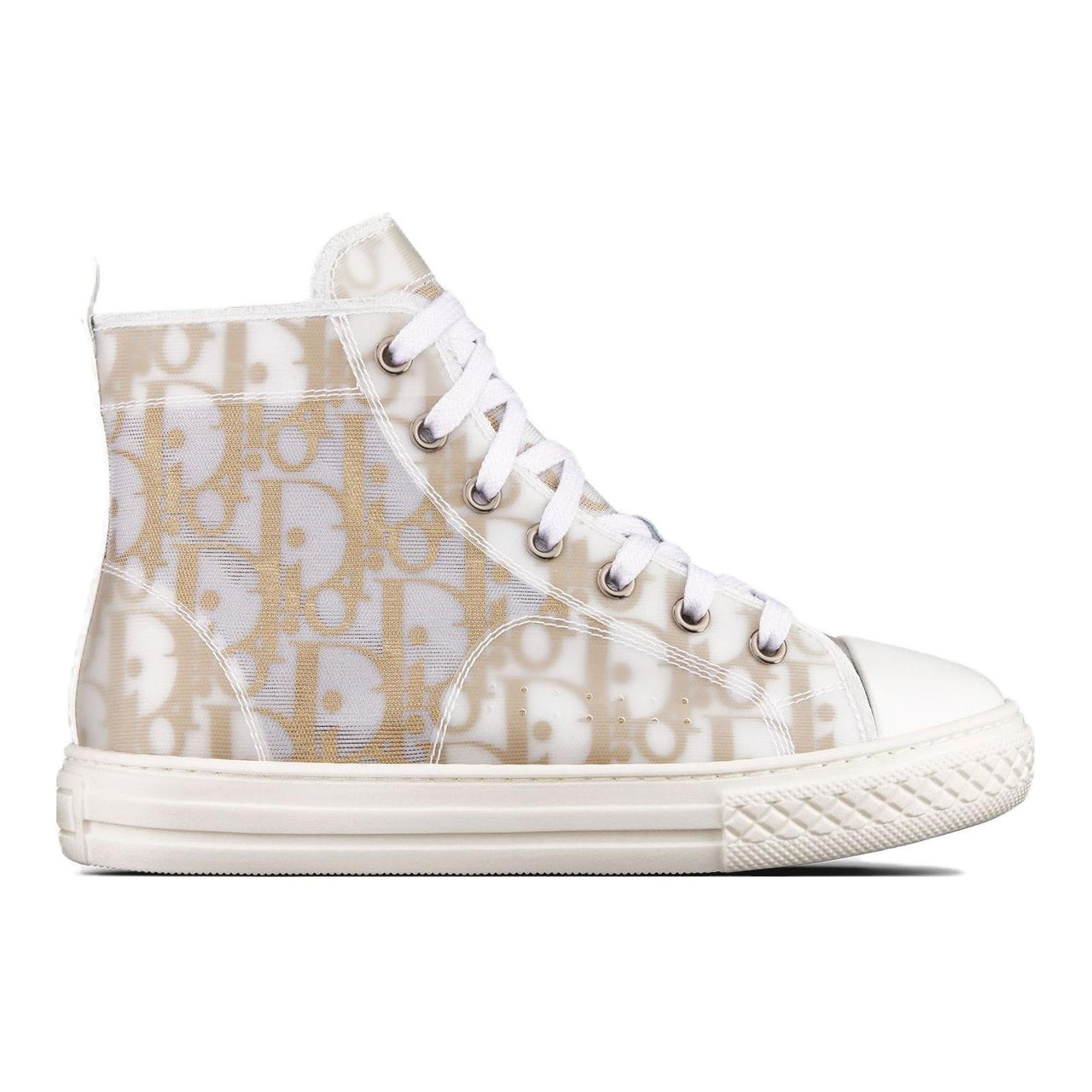 DIOR B23 High-Top Kids' Skateboarding Shoes White Gold Kids'