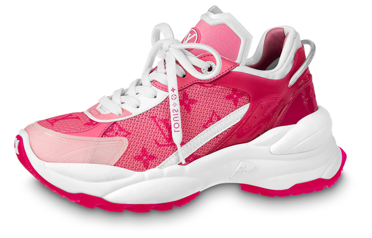 LOUIS VUITTON Run 55 Sneakers 'Hot Pink Monogram' Women's