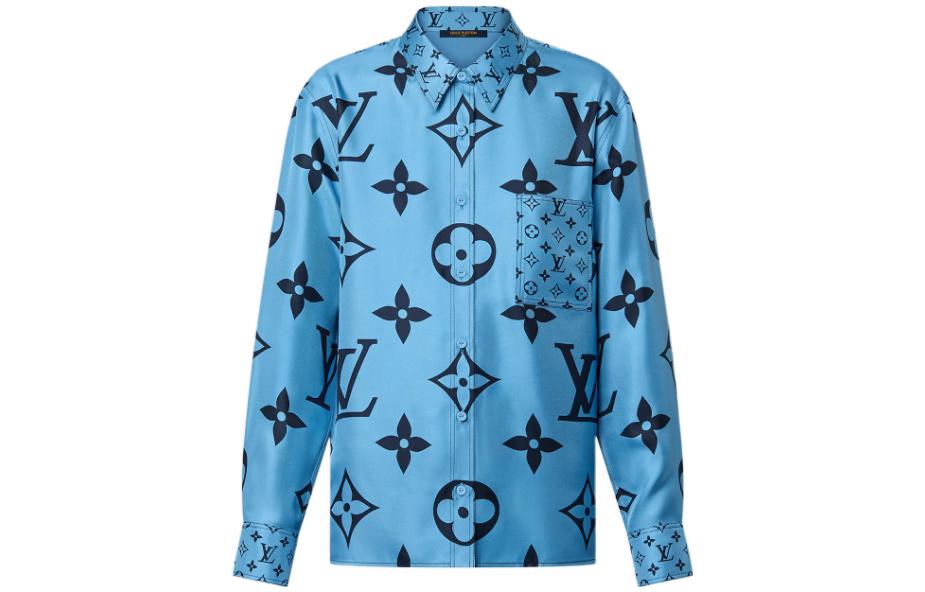 LOUIS VUITTON New Quarterly Products Of LV Shirts Women's Blue
