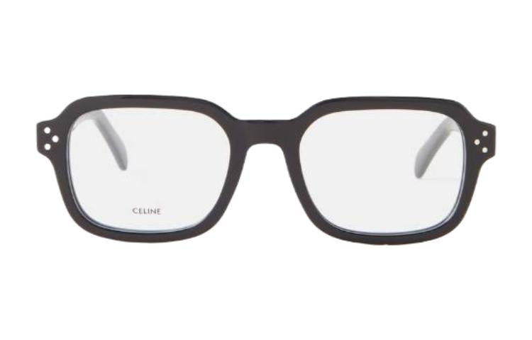 CELINE Acetate Irregular Shape Eyeglass Frames Men's Black