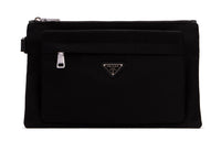 PRADA Leather Clutch Men's Black