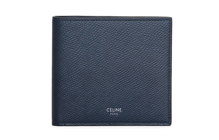CELINE Grained Calfskin Wallet Men's Navy