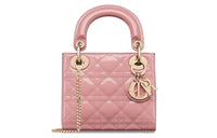 DIOR Lady Dior Patent Leather, Cow Leather Lady Dior Bag, Shoulder Bag, Crossbody Bag, Handbag Mini Women's Pink