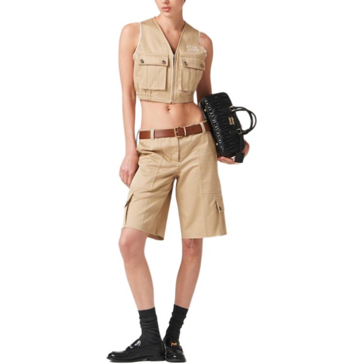 MIU MIU Cotton Chino Bermuda Shorts