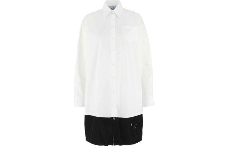PRADA FW21 Long-Sleeved Dresses Women's White