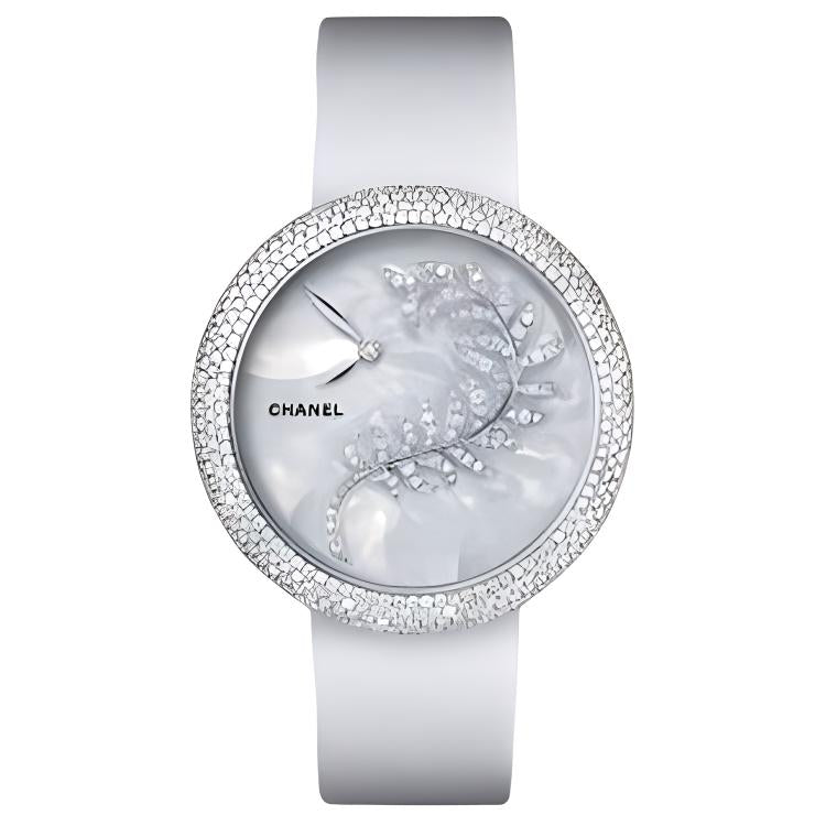 CHANEL Wrist Watch Quartz Movement Fabric Strap White Dial Women's