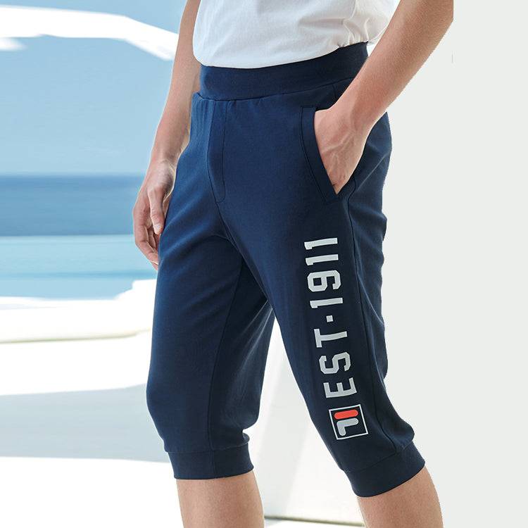 FILA Bundle Feet Casual Sports Pants Cropped Pants Blue F61M028654F-NV