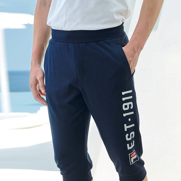 FILA Bundle Feet Casual Sports Pants Cropped Pants Blue F61M028654F-NV