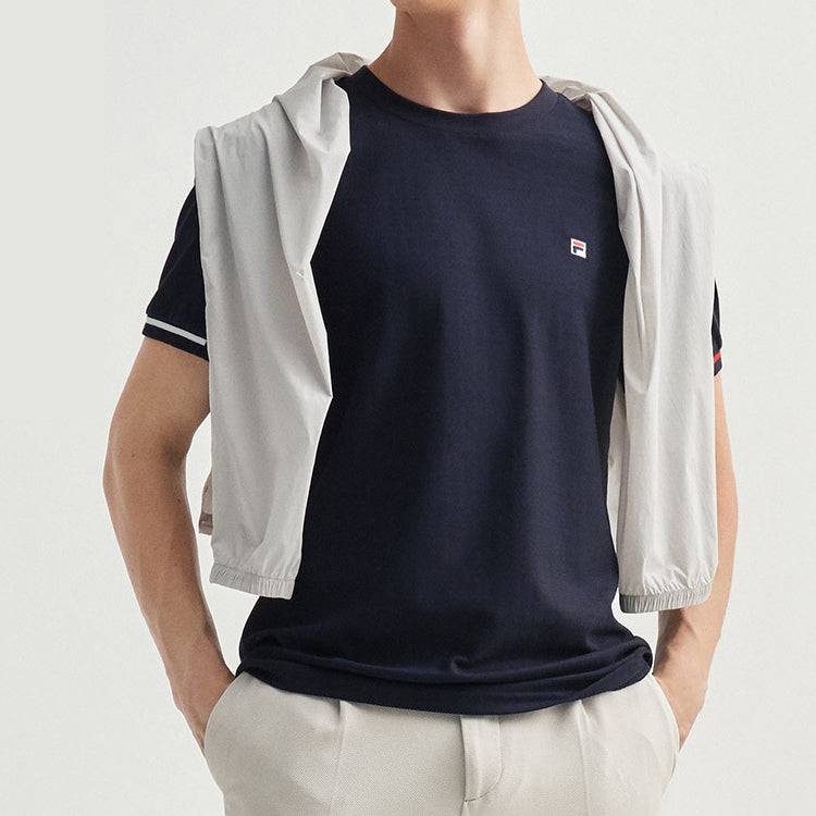 FILA Small Logo Jacquard Short Sleeve Navy Blue F11M031113F-NV