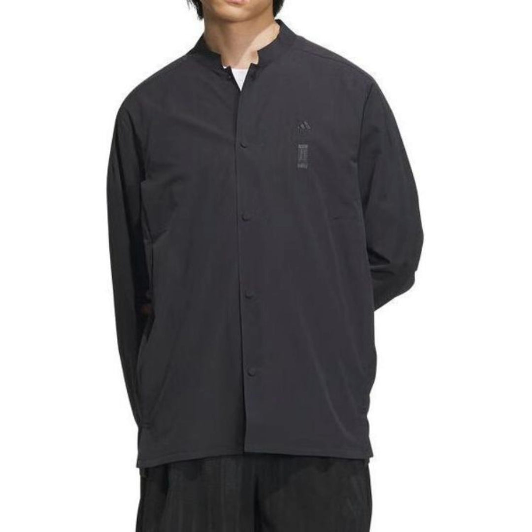 adidas Premium Woven Sport Long Sleeve Shirt Asia Sizing 'Black' IW1510