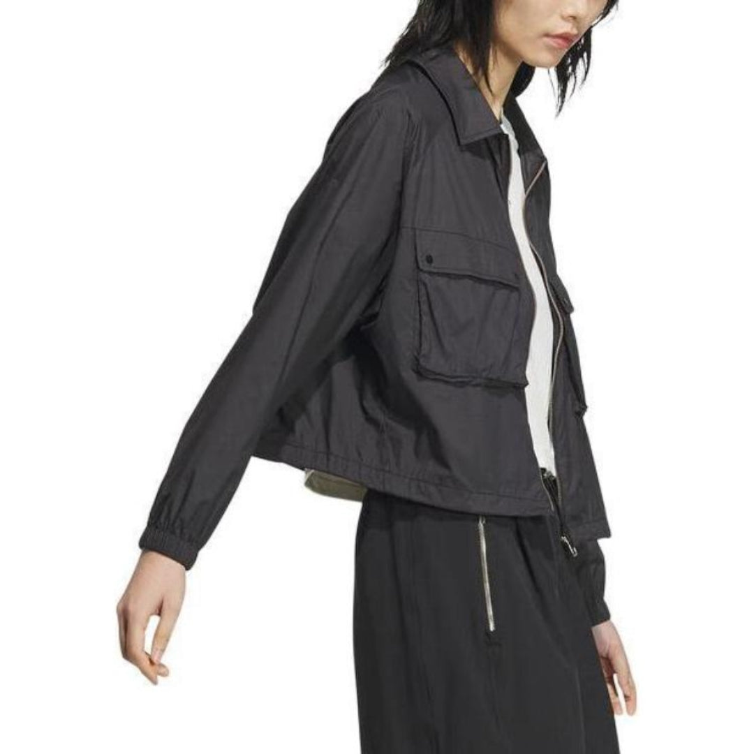 (WMNS) adidas Modern Tech Sport Jacket Asia Sizing 'Black' JI9799