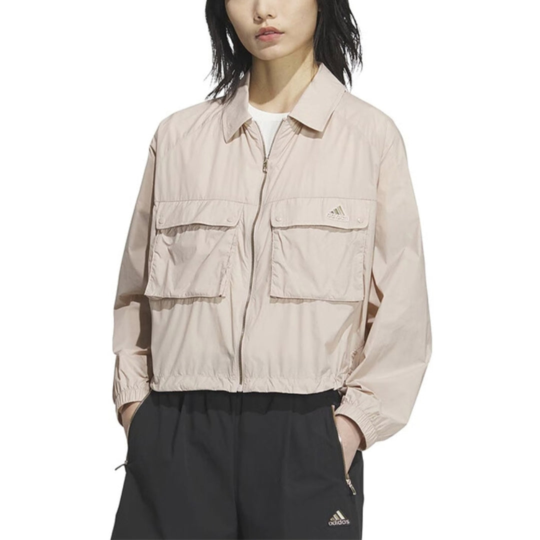(WMNS) adidas Modern Tech Sport Jacket Asia Sizing 'Beige' JI9800