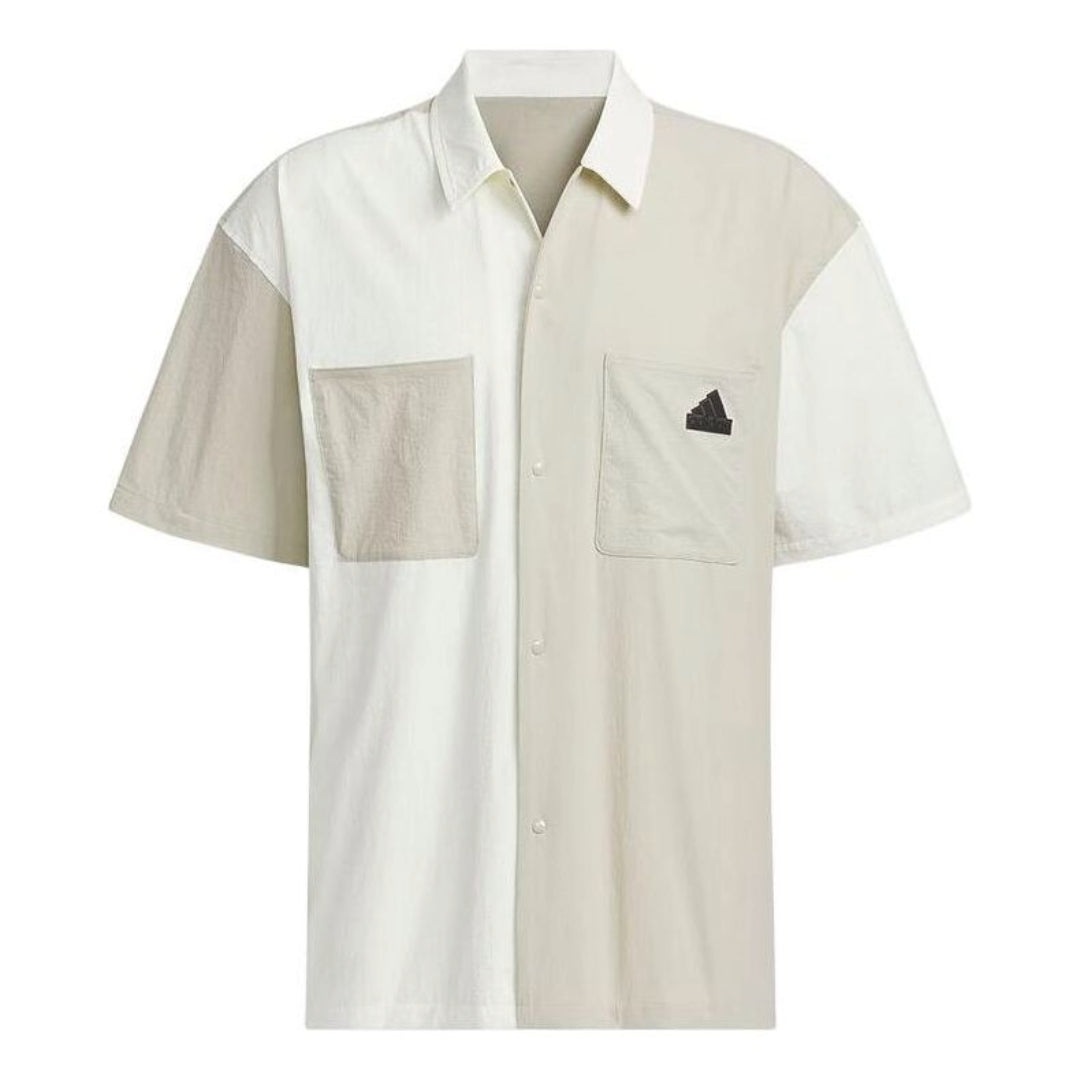 adidas Casual Shirt Asia Sizing 'Beige White' JI9814