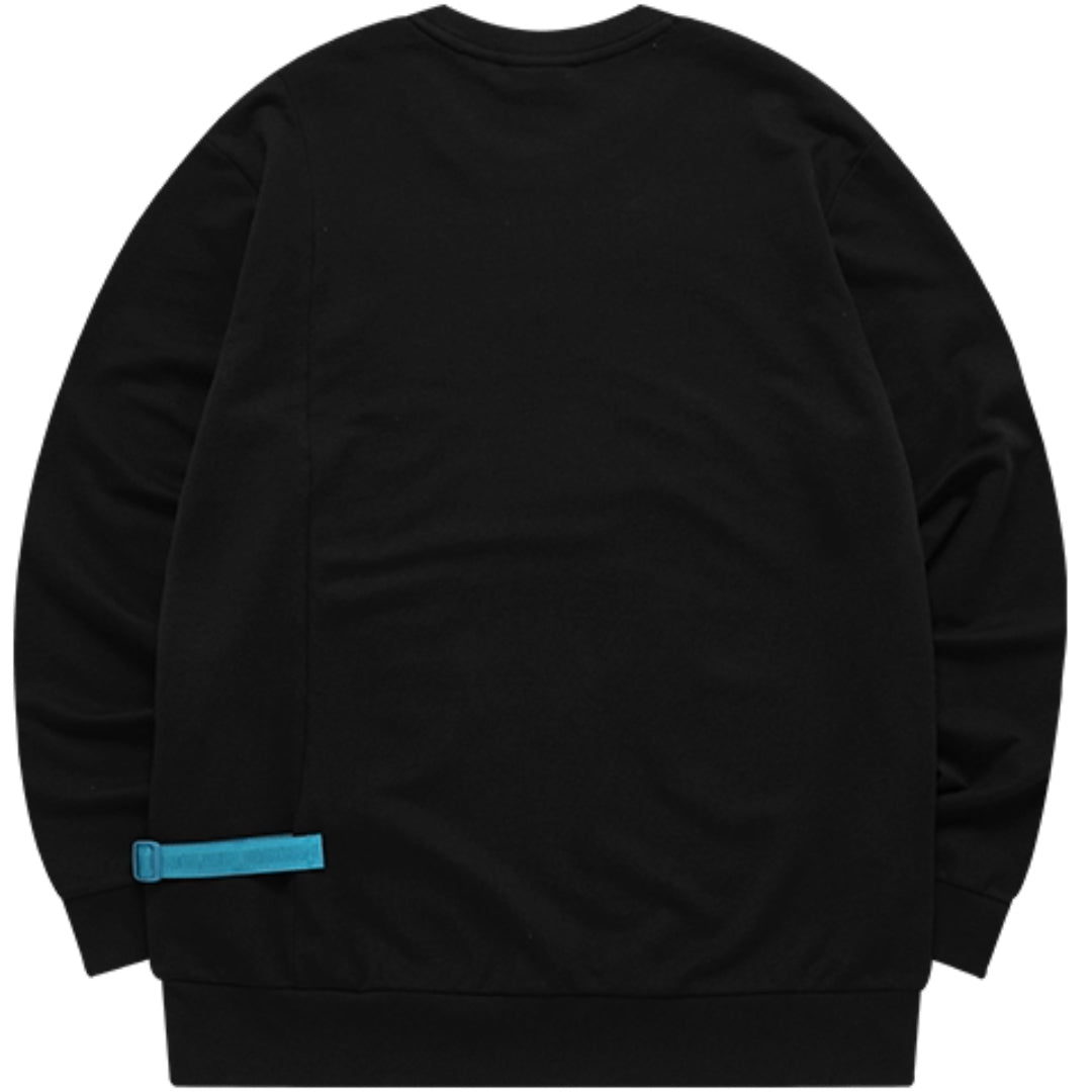 FILA FUSION Knitted Pullover Sweatshirt 'Black Blue' T11M133203F-BK