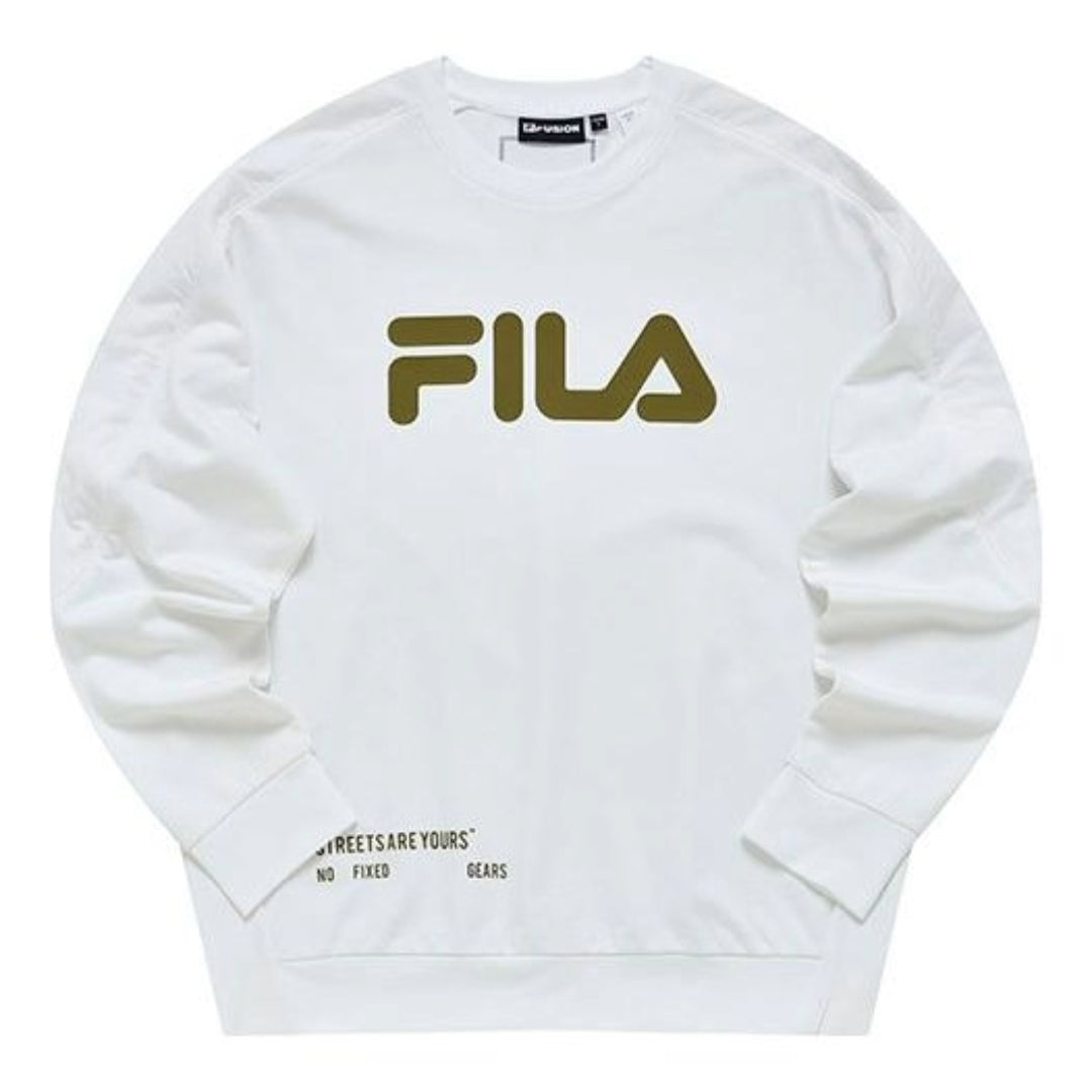 FILA FUSION Logo Sweatshirt 'White Tan' T11M231204F-WT