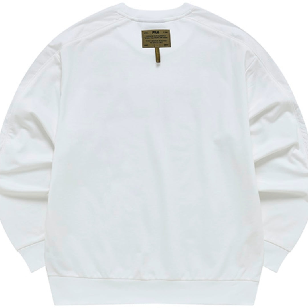 FILA FUSION Logo Sweatshirt 'White Tan' T11M231204F-WT