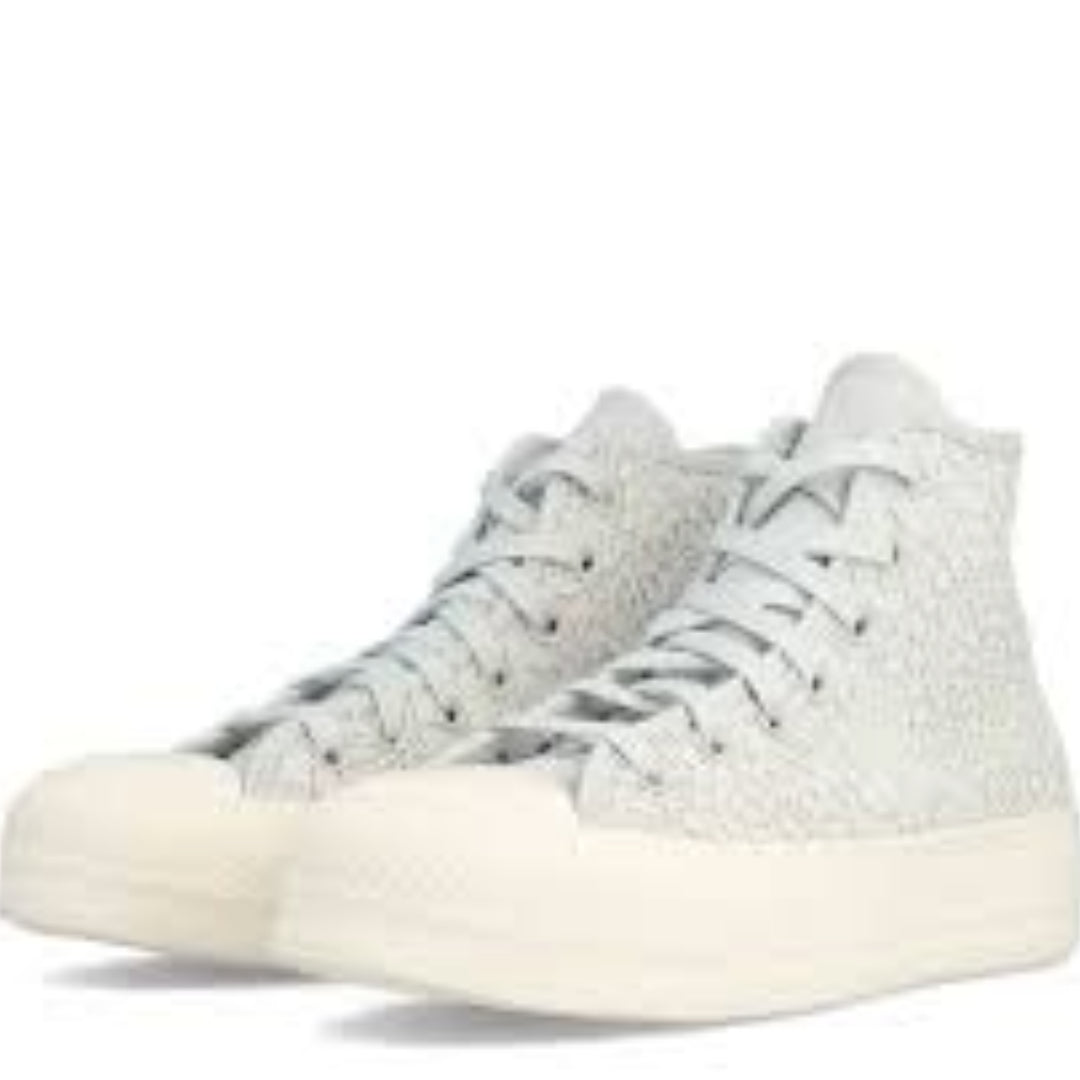 (WMNS) Converse Chuck Taylor All Star Lift Platform Crochet 'Grey White' A07538C