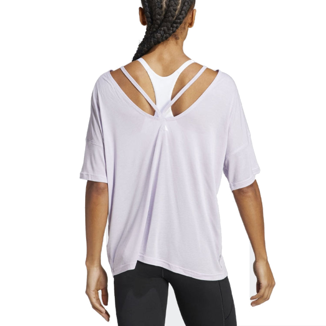 (WMNS) adidas Yoga Studio Oversized T-Shirt Asia Sizing 'Purple' HR5079