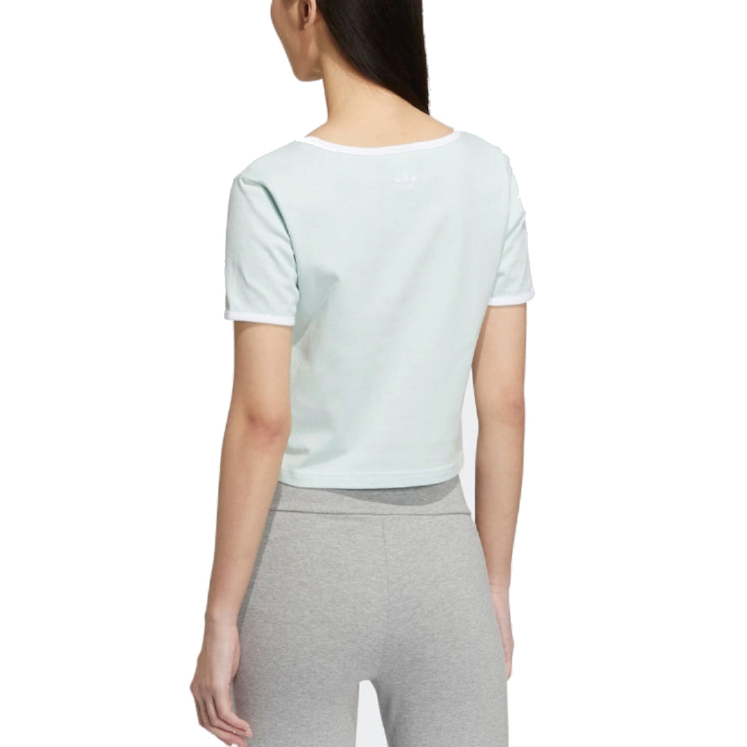 (WMNS) adidas Y2K Short T-Shirt Asia Sizing 'Green White' HR6911