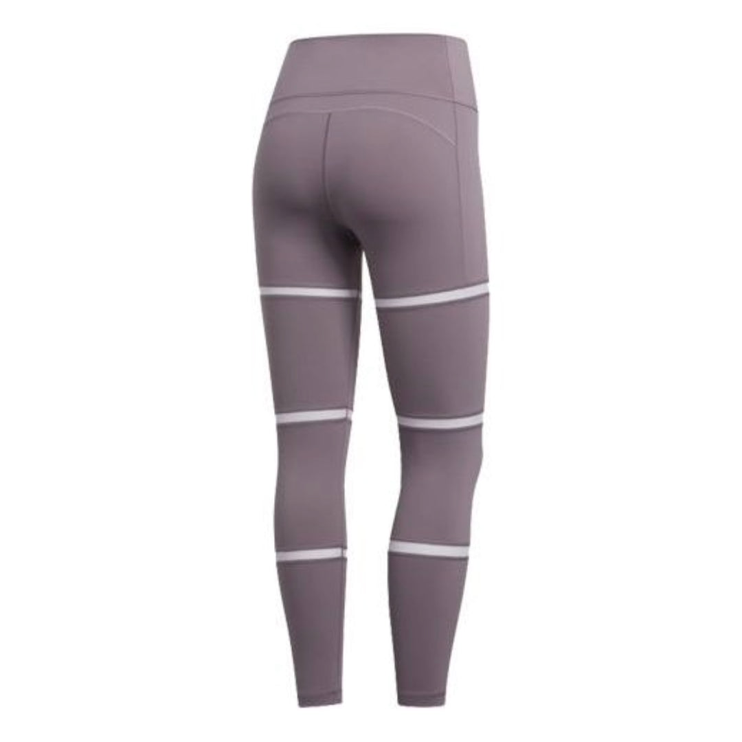 (WMNS) adidas Believe This 2.0 Geo Mesh 7/8 Tights Asia Sizing 'Purple White' FJ7177